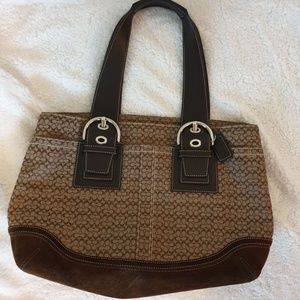 Coach Soho Satchel Logo Jacquard Bag